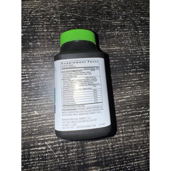 Zenwise Digestive Enzymes Probiotics & Bromelain for Gut Health 60 CT 09/2027 - Picture 4 of 6